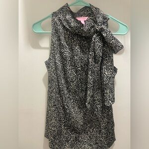Lilly Pulitzer Black and White Zebra Pattern Top